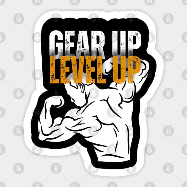 Gear Up Level Up Gym Motivational Sticker by High Trend